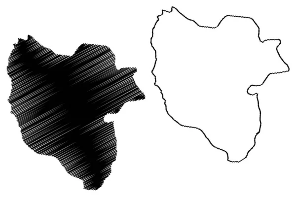 Município Mavrovo Rostusa República Macedónia Norte Região Estatística Polog Mapa — Vetor de Stock