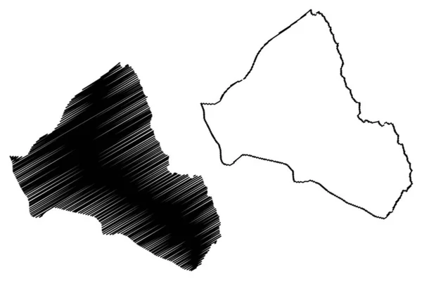 Municipalité Pehcevo République Macédoine Nord Région Statistique Est Illustration Vectorielle — Image vectorielle