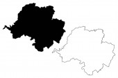 Chemnitz Stadt (Bundesrepublik Deutschland, Sachsen) Kartenvektorillustration, Kritzelskizze Stadt Chemnitz Karte