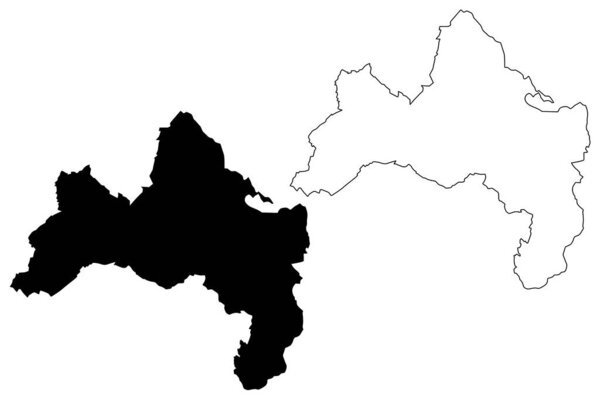 Векторная иллюстрация карты города Фрайбург-им-Брайсгау (ФРГ, Баден-Вюртемберг), каракульный эскиз Карта города Фрайбург-им-Брайсгау
