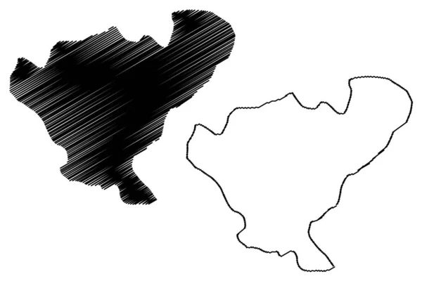 Probistip Municipality Republic North Macedonia Eastern Statistical Region Mapa Vector — Archivo Imágenes Vectoriales