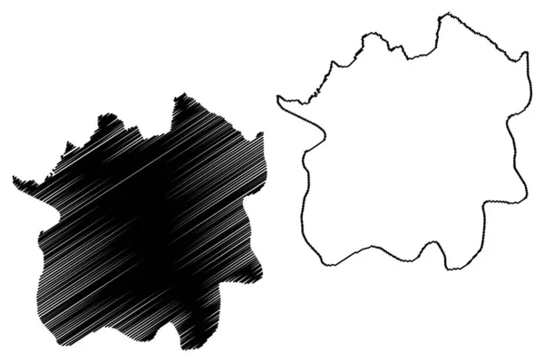 Staro Nagoricane Municipalité République Macédoine Nord Région Nord Est Illustration — Image vectorielle