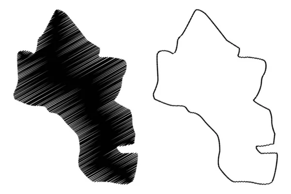 オリザリ自治体 北マケドニア共和国 スコピエ統計地域 大スコピエ 地図ベクトル図 スケッチブル スケッチスト オリザリ地図 — ストックベクタ