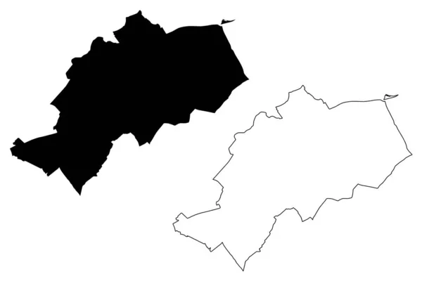 Gyor City Węgry Gyor Moson Sopron County Mapa Wektor Ilustracja — Wektor stockowy