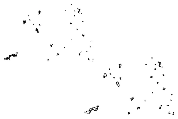 Ilustração Vetor Mapa Divisão Oriental República Fiji Melanésia Esboço Rabiscos —  Vetores de Stock