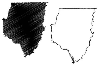 Dixie County, Florida (ABD eyaleti, Amerika Birleşik Devletleri, Usa, ABD) harita vektör çizimi, çizim Dixie haritası