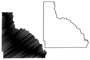 Lafayette County, Florida (ABD eyaleti, Amerika Birleşik Devletleri, ABD) harita vektör çizimi, çizim Lafayette haritası