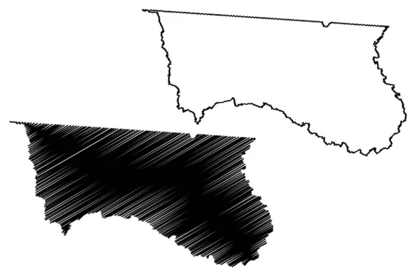 Hamilton County Florida County United States America Map Vector Illustration — 스톡 벡터