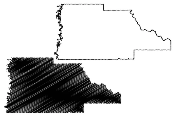 Hernando County Florida County United States America Usa Map Vector — стоковый вектор