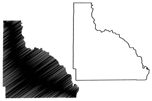 ラファイエット郡 アメリカ アメリカ アメリカ アメリカ アメリカ 地図ベクトル図 スケッチブックラファイエット地図 — ストックベクタ
