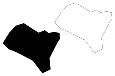 Aktobe Şehri (Kazakistan Cumhuriyeti) harita vektör illüstrasyonu, çizim Kenti Aktobe haritası