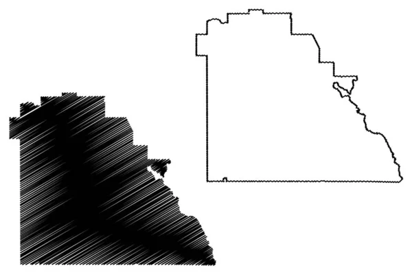 Polk County Florida County United States America Usa Mapa Wektor — Wektor stockowy