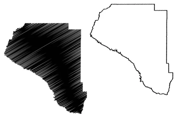 Condado Taylor Florida County United States America Usa Mapa Vector — Vector de stock