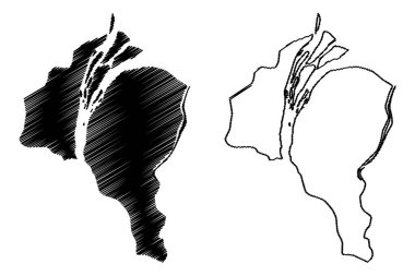 Essequibo Adaları-Batı Demerara Bölgesi (Guyana İdari Bölgeleri, Guyana Kooperatif Cumhuriyeti) harita vektör çizimi, Essequibo Adaları Batı Demerara haritası çizimi