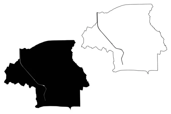 Eindhoven City Królestwo Niderlandów Holandia Północny Brabant Mapa Wektor Ilustracja — Wektor stockowy