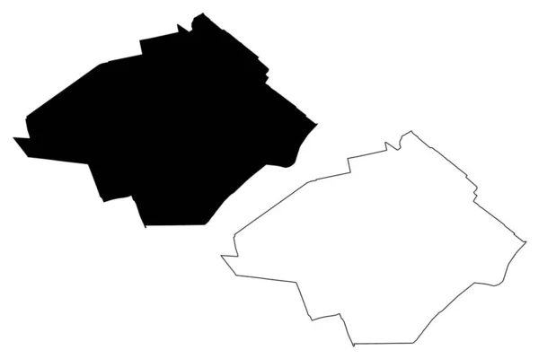Zoetermeer Stad Konungariket Nederländerna South Holland Karta Vektor Illustration Klotskiss — Stock vektor