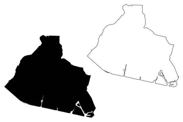 Zaanstad Municipality Kingdom Netherlands North Holland Map Vector Illustration Scribble — Stock Vector