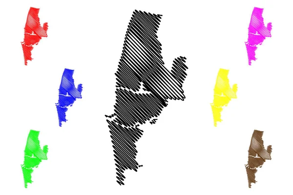 Liepaja City República Letonia Divisiones Administrativas Letonia Ciudades Republicanas Mapa — Vector de stock