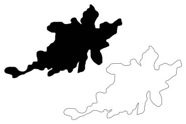 Sivas Şehri (Türkiye Cumhuriyeti) harita vektör illüstrasyonu, taslak şehir Sivas haritası