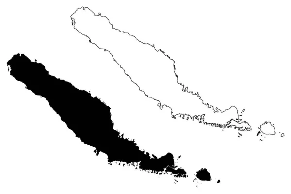 Provincia Choiseul Province Delle Isole Salomone Isole Salomone Isola Mappa — Vettoriale Stock