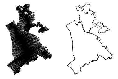 Barysaw Şehri (Beyaz Rusya Cumhuriyeti, Beyaz Rusya ya da Beyaz Rusya, Minsk Voblast) harita vektör çizimi, çizim şehri Borisov ya da Barysau haritası