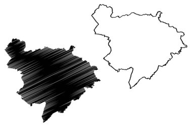 Bergisch Gladbach Şehri (Almanya Federal Cumhuriyeti, Kuzey Ren-Vestfalya) harita vektör çizimi, Bergisch Gladbach haritası