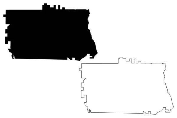Comté Calhoun Géorgie Comté Des États Unis États Unis Amérique — Image vectorielle