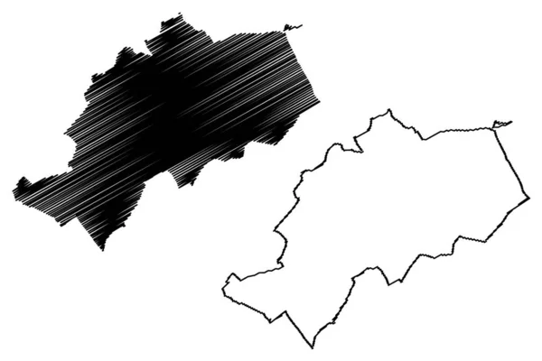 Gyor City Ungern Gyor Moson Sopron County Karta Vektor Illustration — Stock vektor
