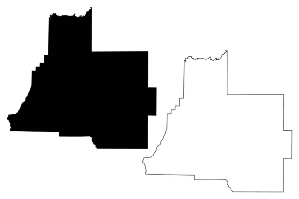 コーヒー郡 ジョージア州 アメリカ アメリカ アメリカ 地図ベクトル図 スケッチブックコーヒー地図 — ストックベクタ