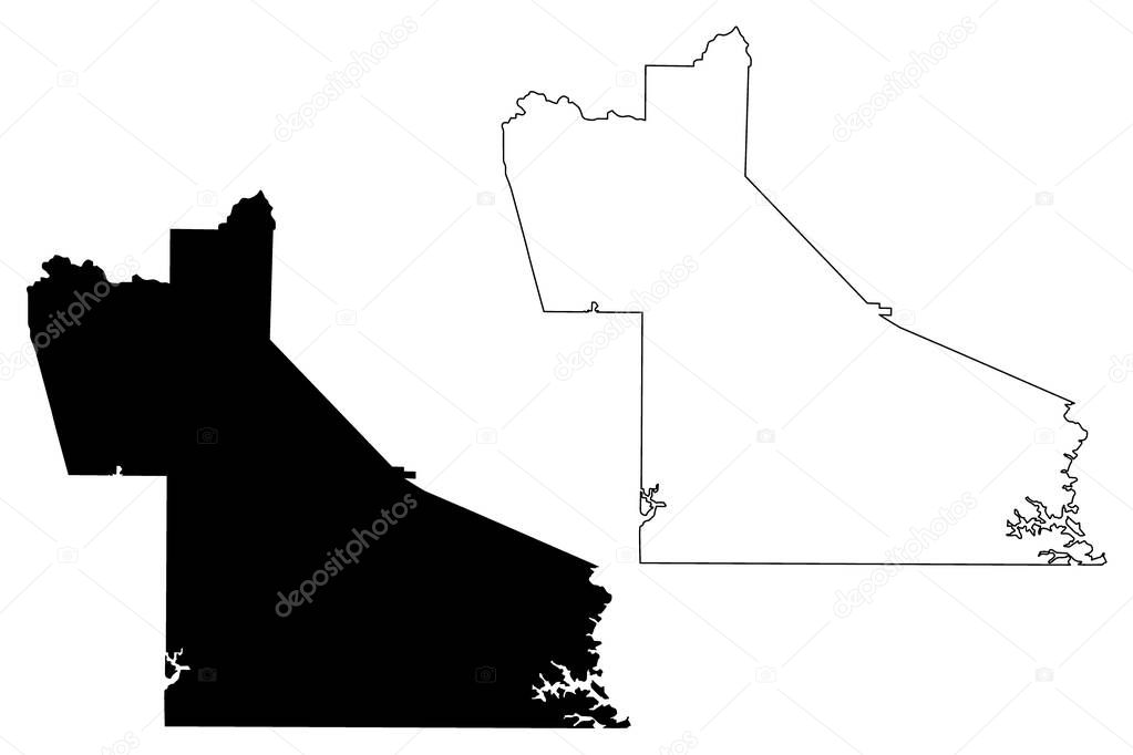 Dawson County, Georgia (U.S. county, United States of America,USA, U.S., US) map vector illustration, scribble sketch Dawson map