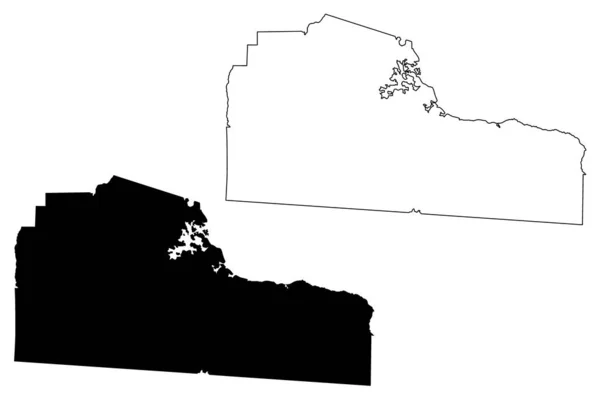 Echols County Georgia County Spojené Státy Americké Usa Usa Map — Stockový vektor