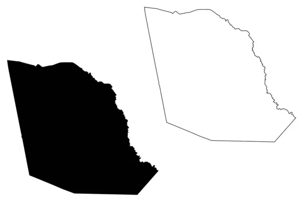 Evans County Georgia County Spojené Státy Americké Usa Usa Mapa — Stockový vektor