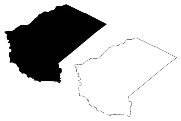 Glascock County Georgia County United States America Usa Map Vector — стоковый вектор