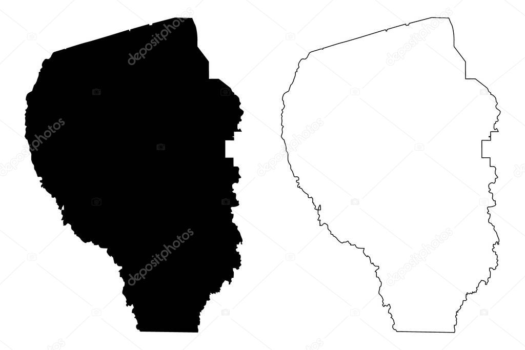 Fayette County, Georgia (U.S. county, United States of America,USA, U.S., US) map vector illustration, scribble sketch Fayette map
