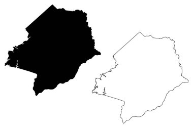 Hancock County, Georgia (ABD eyaleti, Amerika Birleşik Devletleri, ABD, ABD) harita vektör çizimi, çizim Hancock haritası