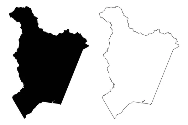 Habersham County Georgia County Spojené Státy Americké Usa Usa Mapa — Stockový vektor