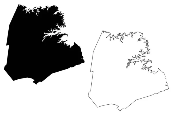 Hart County Georgia County Сша Сша Сша Сша Map Vector — стоковый вектор