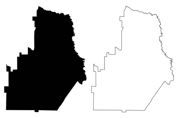 Houston County Georgia County Spojené Státy Americké Usa Usa Map — Stockový vektor