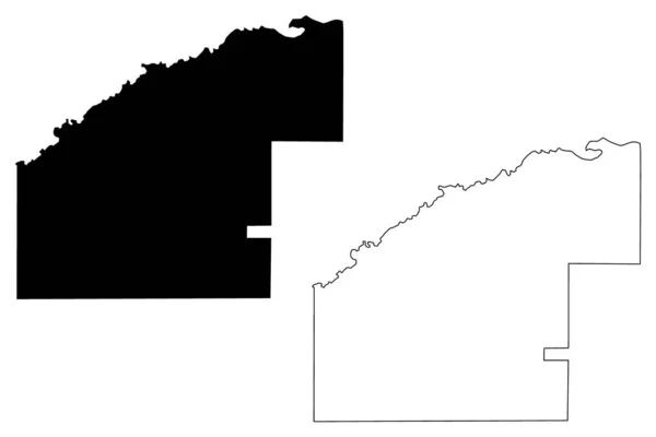 Jeff Davis County Georgia County United States America Usa Map — 图库矢量图片