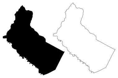 Long County, Gürcistan (ABD), ABD, ABD, ABD, ABD) harita vektör çizimi, çizim uzun harita
