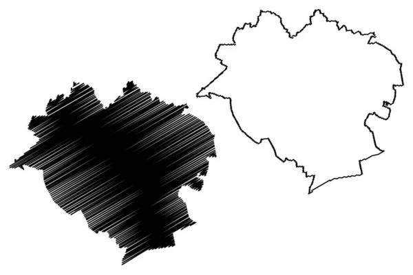 Olsztyn Stad Republiken Polen Warmian Masurian Voivodeship Karta Vektor Illustration — Stock vektor
