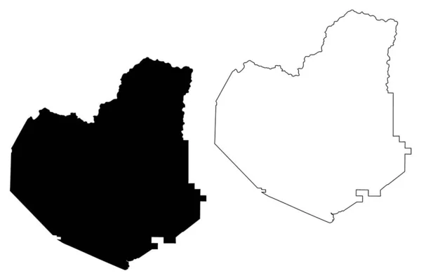 Lumpkin County Georgia County Vereinigte Staaten Von Amerika Usa Kartenvektorillustration — Stockvektor