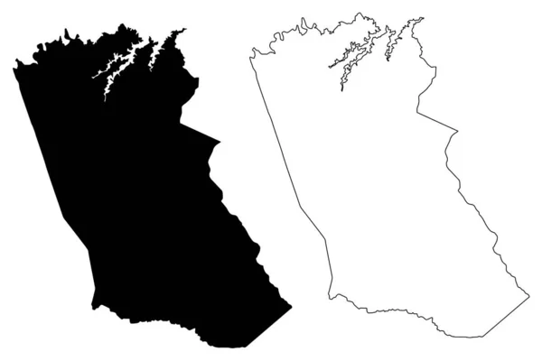 Comté Mcduffie Géorgie Comté Des États Unis États Unis Amérique — Image vectorielle