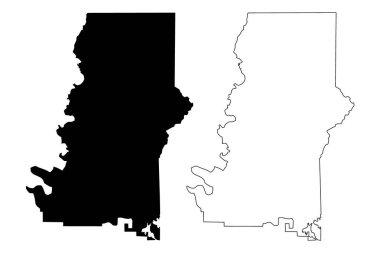 Murray County, Gürcistan (ABD eyaleti, ABD, ABD, ABD) harita vektör çizimi, çizim Murray harita