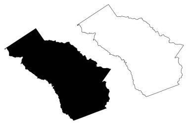 Oconee County, Gürcistan (ABD eyaleti, Amerika Birleşik Devletleri, ABD, ABD) harita vektör çizimi, çizim Oconee haritası