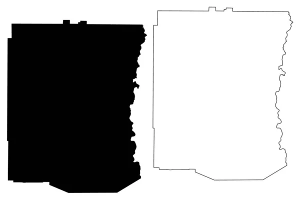 Meriwether County Georgia County United States America Usa Mapa Vector — Vector de stock