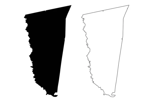 Montgomery County Georgia County Vereinigte Staaten Von Amerika Usa Usa — Stockvektor