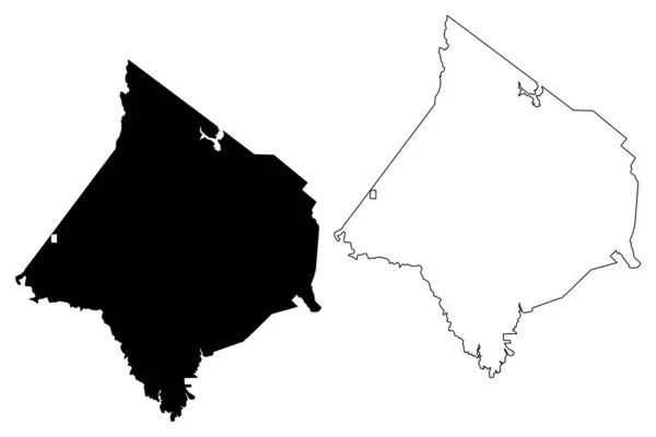 Newton County Georgia County United States America Usa Mapa Vector — Archivo Imágenes Vectoriales