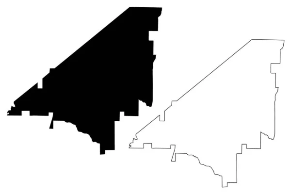 Comté Peach Géorgie Comté Des États Unis États Unis Amérique — Image vectorielle