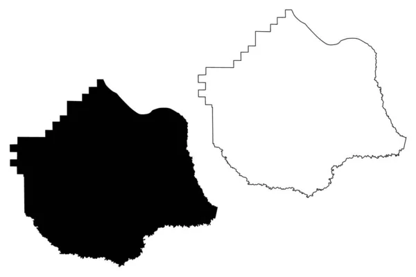 Condado Pierce Georgia County United States America Usa Mapa Vector — Archivo Imágenes Vectoriales